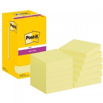 Bloc de notas adhesivas Post-it Super Sticky 76x76 mm amarillo