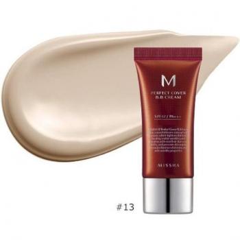 Missha M Perfect Cover BB Cream with Very High Sun Protection Small Pack Shade No. 13 Bright Beige SPF 42/PA+++ 20 ml