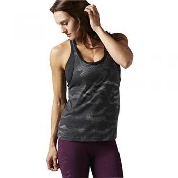 Reebok Burnout Tank Camiseta de Tirantes, Mujer, Negro