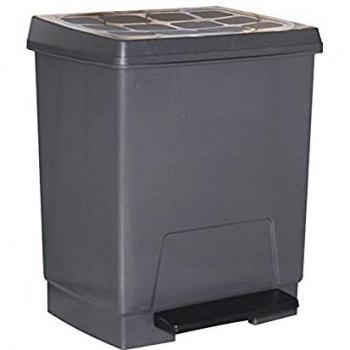 Cubo de basura metálico con pedal, capacidad 23 litros, modelo Classic F24130 DENOX – FAMESA