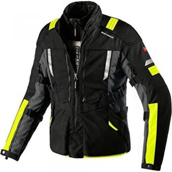 D191-486 M - Spidi Modular H2OUT Motorcycle Jacket M Black Fluo Yellow
