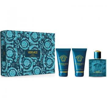 Versace Eros Men's Gift Set - 50ml EDT, 50ml Aftershave Balm, 50ml Shower Gel