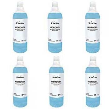 Pack de 6 Botellas de 1L gel hidroalcohólico higienizante PURLINE PACK6 HIDROGEL