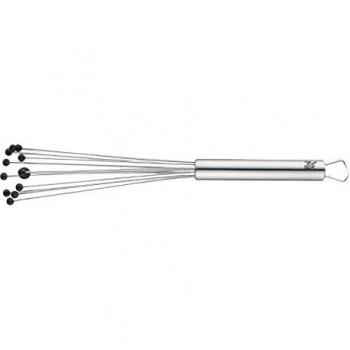 WMF Profi Plus batidor de flexi, 27 cm, batidor con bolas de silicona, acero inoxidable Cromargan parcialmente mate, silicona, batidor, batidor, apto para lavavajillas