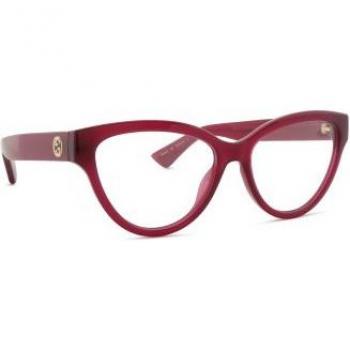 Gucci GG1581O 003 Fuchsia Oval Sunglasses, Pink Unisex, Size: 55 MM