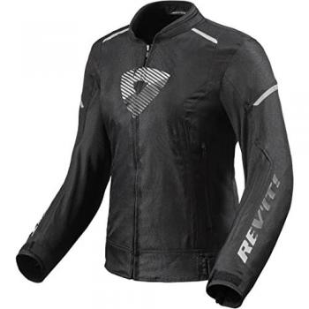 Chaqueta textil de moto para mujer Revit Sprint H2O - Negro Blanco (34)