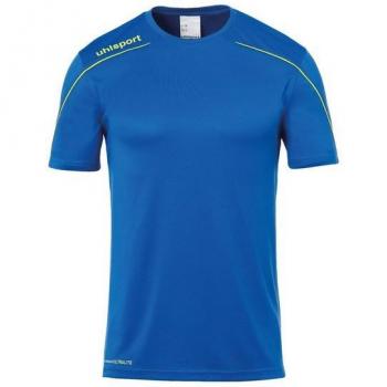uhlsport Stream 22 Shirt Shortsleeved Camiseta De Entrenamiento, Hombre, Azur/Lima Amarillo, 140