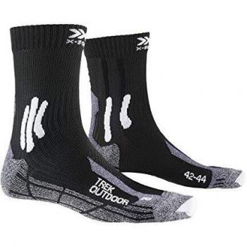X-Bionic Trek Outdoor Calcetín Térmico, Hombre, Negro, 45-47