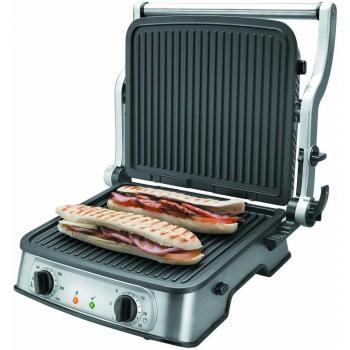 Lacor - Grill abatible PRO con doble zona de cocción