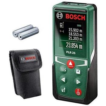 Bosch Home and Garden PLR 25 Medidor Láser a Distancia, 2 Pilas AAA 1.5 V