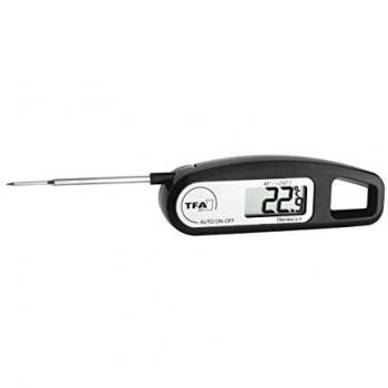 Termómetro Digital de Cocina TFA Thermo Jack -40 a 250 °C, Insteckthermometer, Ideal para Carne y Comida Infantil, Resistente y Lavable