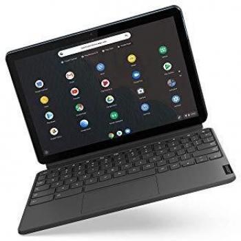 Chromebook Lenovo IdeaPad Duet 3 - Ordenador portátil 2 en 1 azul/gris, pantalla táctil Full HD de 10,1, MediaTek P60T, 4GB RAM, 64GB SSD, Chrome