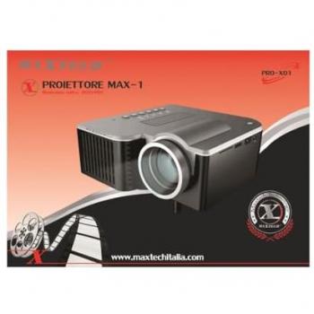 Proyector Maxtech Pro-x01 HDMI, SD, USB, 1080p, Lente F125, Enfoque Manual, 24W