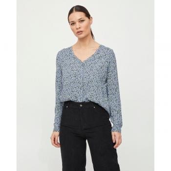 Camisa Vila Vipaya Cuello V Estampada para Mujer