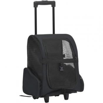 vidaXL Foldable Multipurpose Pet Trolley Black