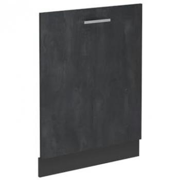 Panel Frontal para Lavavajillas R-Line, Hormigón Negro/Antracita, 60 cm sin Encimera