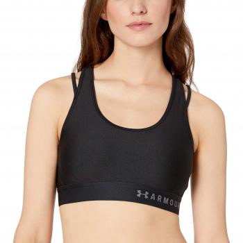 Under Armour Armour Mid Sujetador Deportivo, Mujer, Negro, SM