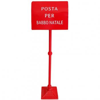 Buzón de Papá Noel 110cm color Rojo Decoración navideña para el hogar