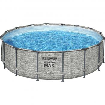 Piscina Desmontable Tubular Bestway Steel Pro Max Ø488x122 cm con Accesorios
