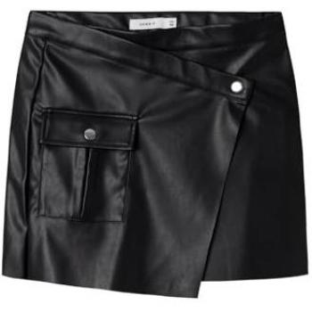 Falda Mini Efecto Cuero para Niña Name It Nupu Negra