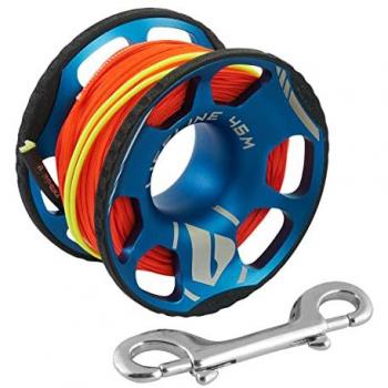 Apeks Carrete Kit 45 M Azul - Carrete de buceo con 45 metros de línea, diseño compacto y ligero, fabricado en material resistente al agua salada, incluye mango ergonómico para un mejor agarre y