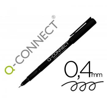 Rotulador Q-Connect Fine Liner Punta de Fibra Negro 0.4 mm KF25007