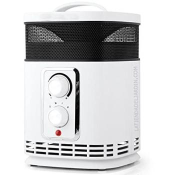 Calefactor Cerámico Orbegozo 750-1500W con Termostato, Calor 360º y Antivuelco para Baños