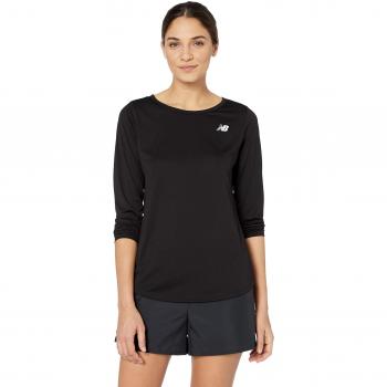 New Balance Accelerate V2 - Manga Larga para Mujer, Mujer, WT91142, Negro, Large