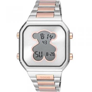 Reloj digital de mujer Tous D-BEAR 3000134700 con brazalete de acero SS y acero IPRG rosado