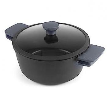 Cacerola con tapa Neo 24 cm - Ibili, fabricada en aluminio forjado, revestimiento antiadherente, apta para todo tipo de cocinas incluyendo inducción, mango ergonómico y resistente al calor