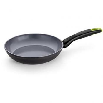 Sartén Monix Eco Nature 18 cm - Aluminio Forjado Reciclado, Cerámica Antiadherente Reforzada, Apta para Inducción