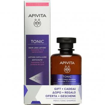 Apivita Hair Loss Lotion with Hippophae TC & Lupine Protein 150ml Bundle with Free Men's Tonic Shampoo with Hippophae TC & Rosemary for Thinning Hair 250ml