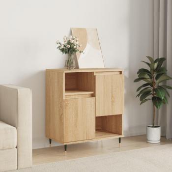 Aparador de madera contrachapada roble Sonoma 60x35x70 cm Marrón