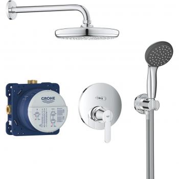 Conjunto de ducha empotrado Grohe Get 210 con grifo monomando, 2 chorros, cromo