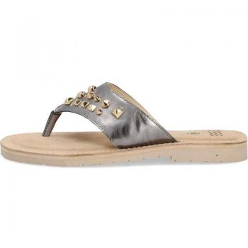Sandalias Planas Castell para Mujer en Color Metal