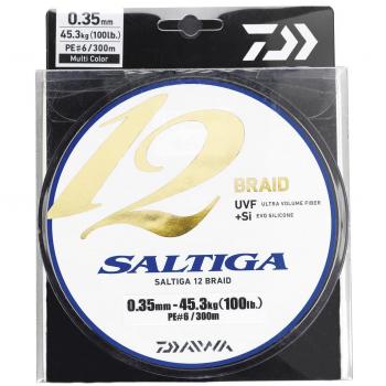 Daiwa - Saltiga 12 Braid 300, Color Multicolor, Talla 0.550 mm