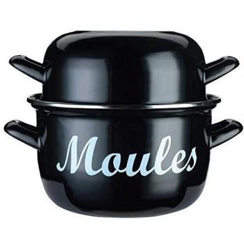 Kitchen Craft KCMPLRG - Cacerola grande de acero esmaltado para mejillones