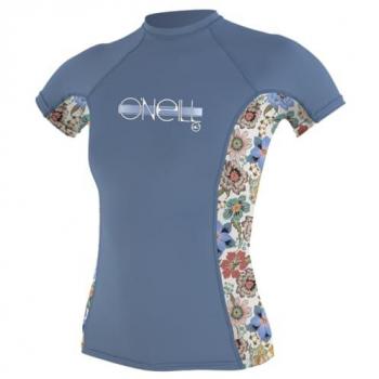 Camiseta de manga corta para niñas O'Neill Premium Skins Infinity Talitha, transpirable, de secado rápido, color azul, talla 16 años