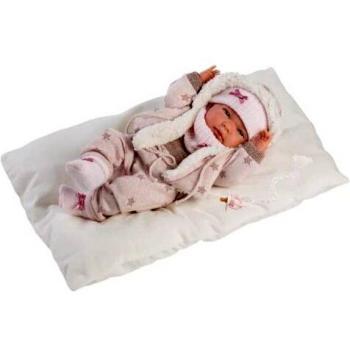 Llorens- Muñeco Tacto Suave nica Recien Nacida Vestido Estrellas 40 Cm, Multicolor (73882