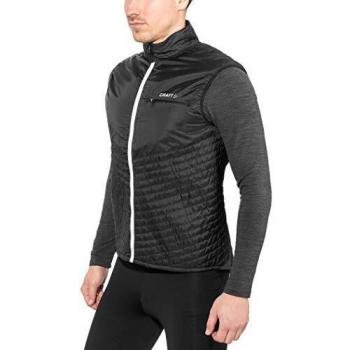 CRAFT Urban Run Body Warmer – Chaqueta de Running para Hombre, Hombre, Color Negro Mate/Plateado, tamaño FR: XL