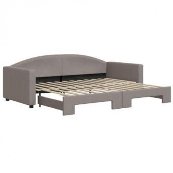 Sofá cama nido tela gris taupe 90x200 cm