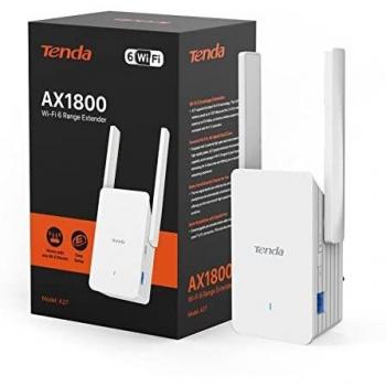 Tenda A27 Repetidor WiFi 6 AX1800, Amplificador de Red WiFi y Extensor, 2.4 GHz y 5 GHz, Velocidad Doble