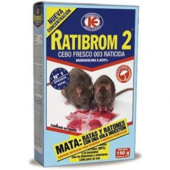 Ratibrom 2 - Cebo Fresco Raticida, 150 gr