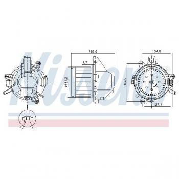 Ventilador Habitáculo NISSENS 87596 con Alta Eficiencia
