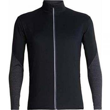 Icebreaker Tech Trainer Hybrid - Chaqueta de Running para Hombre, Color Negro, otoño/Invierno, Color Black/Jet Heather, tamaño Extra-Large