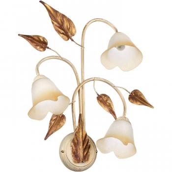Aplique de pared VANDA 3 Luz Cristal,Metal Marfil