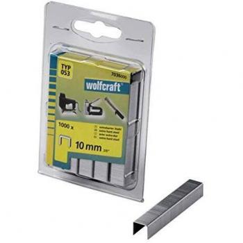 Wolfcraft 7036000 - 1000 grapas de lomo ancho, tipo 053 10 mm