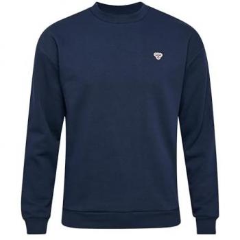 Hummel Loose-Fit Crewneck Sweatshirt Bee in Dress Blues, XS