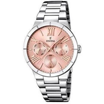 Festina Boyfriend F16716/3 Women's Watch with Rose Dial and Stainless Steel Bracelet