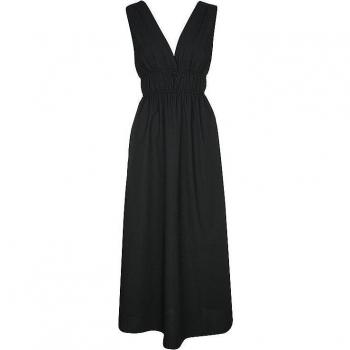 Vestido midi negro Bornite ECOALF confeccionado de manera sostenible para mujer